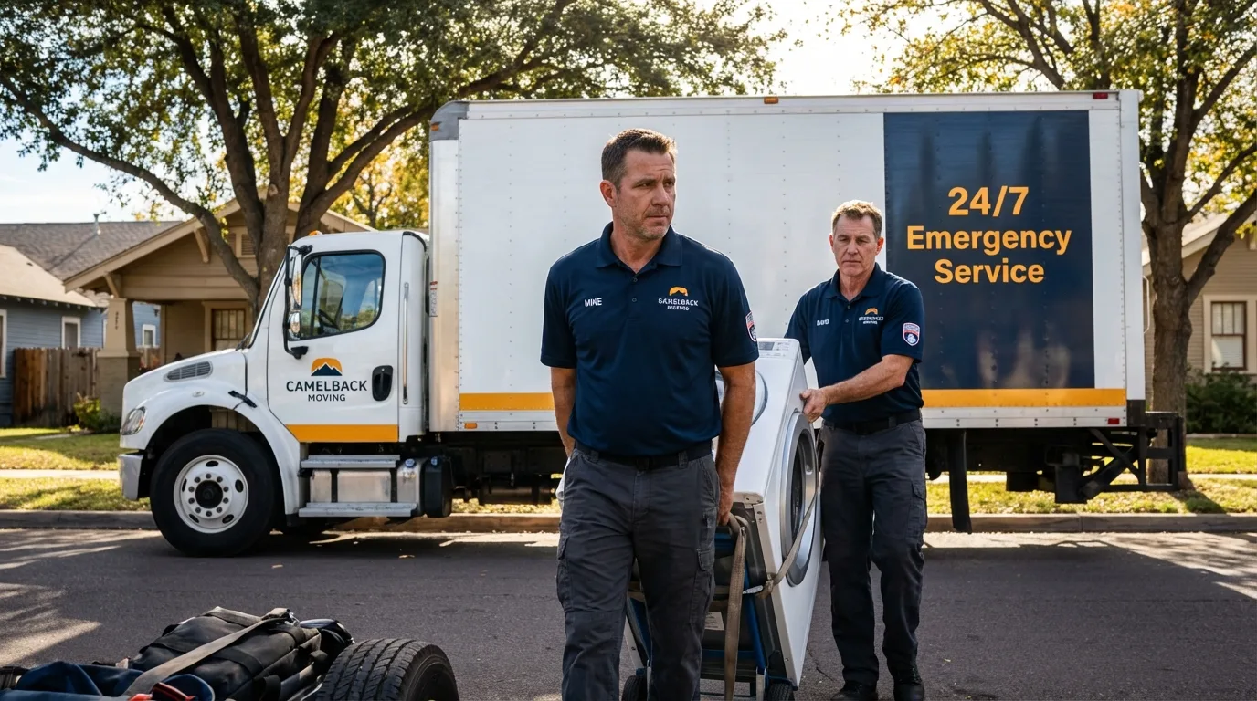 CamelBack Moving crew loading furniture in Crestline, CA